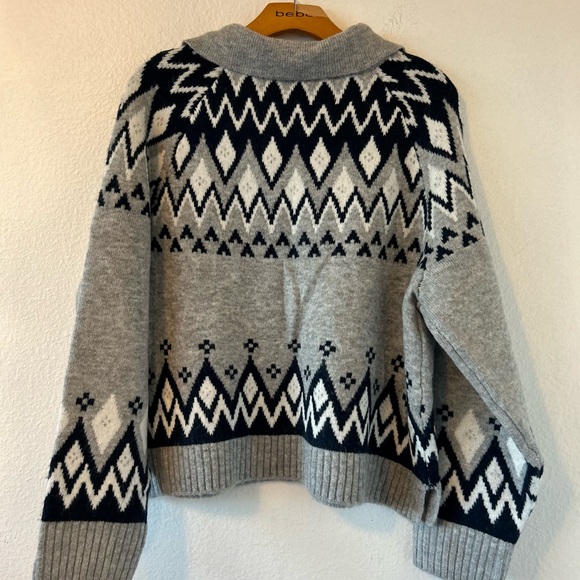 1 State V Neck Fair Aisle Sweater Size L - Picture 6 of 8